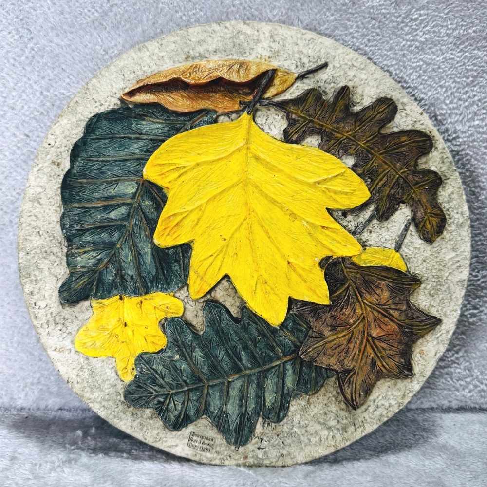 Evergreen Home & Garden Autumn Fall Leaves 3D Wall Plaque Botanical Garden Decor
